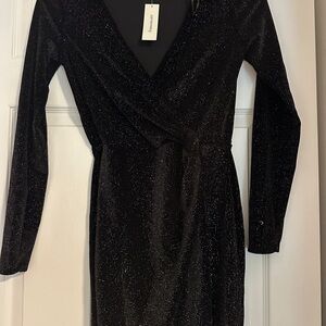 Francescas Black Sparkle Women's Dress